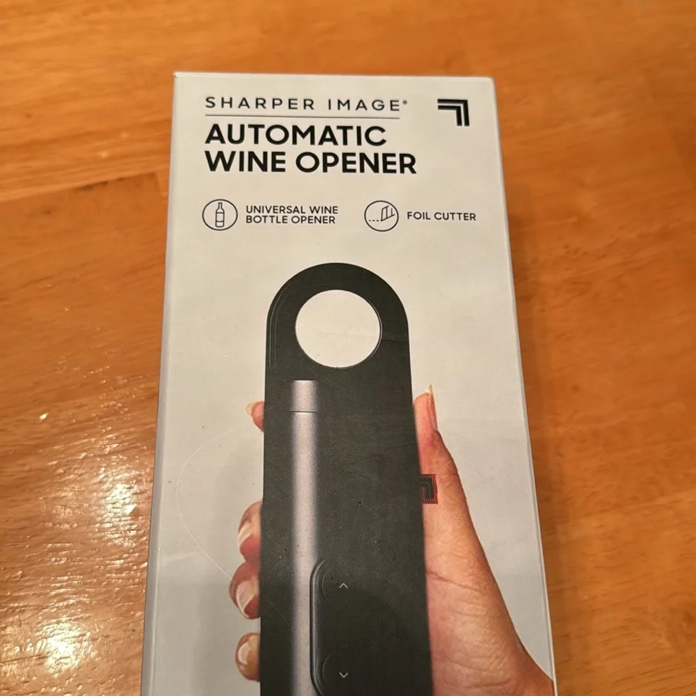 Sharper Image Automatic Wine Opener w/Removable Foil Cutter